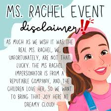 ⬇️‼️Ms. Rachel event disclaimer‼️⬇️ A Ms. Rachel impersonator is coming to  Dreamy Cloud for some magical fun! 🫧 ⏰Tuesday, February 25th