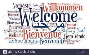 Browse 308 welcome in different languages stock photos and images available, or search for welcome in many languages or welcome sign to find more great stock photos and pictures. Welcome In Different Languages A Word Cloud In White Chalk Text On A Vintage Slate Blackboard Isolated On White Stock Photo Alamy