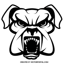 Black And White Vector Drawing Rabid Dog Vector Drawing Dog Vector Bulldog Drawing Vector Drawing