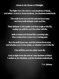 Alone In The House At Midnight Scary Poems Creepy Poems Poems Dark
