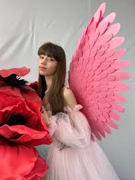 Light pink Angel Wings Costume Accessories For Photo Shoot Valentine's Day  Angel