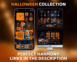 Orange and Black App Icons Trick or Treat iPad Theme Pack - Etsy Canada