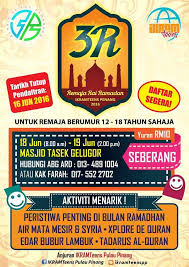 Dah boleh solat berjemaah mengikut sop serta keluasan ruang masjid dan surau untuk solat fardhu dan jumaat. 3r Remaja Rai Ramadan Event Islamicevents My