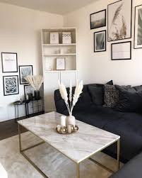 Bonnlo modern coffee table,faux marble top rectangular coffee table with metal frame,living room coffee cocktail table. Coffee Table White Marble Effect With Gold Delano Furniture Lamps Accessories Up To 70 Off Avandeo Online Store