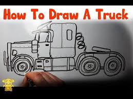Learn How To Draw A Truck Big Rig Drawing By Little Puma Youtube Big Rig Trucks Big Rig Trucks