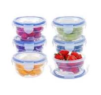KIGI 10oz Round Plastic Food Storage Containers with Lids, Airtight  Leak-Proof Small Bowls for Meal Prep, Snacks, Puree, Leftovers, Soup and  Salad ...