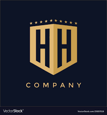 Letter Hh Logo Design Vector Image On Vectorstock In 2020 Logo Design Hh Logo Logos