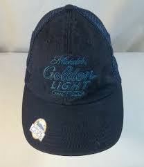 Michelob Golden Light Draft Beer Cap Hat Blue Mesh Strapback Celebrate Your Lake Michelob Baseballcap Beer Caps Draft Beer Beer