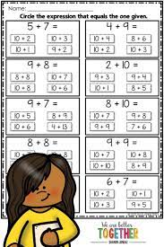 Equal Expression Worksheets Addition Practice 1st Grade Elementary Activities 1st Grade Activities Subtraction Practice