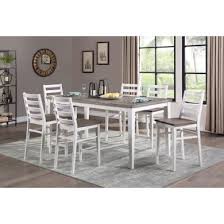 White tv stand sliding barn door, farmhouse entertainment center, storage cabinet table with adjustable shelves,tv console for 65 inch tv,tv cbinet fit for living room,distressed white&rustic 4.4 out of 5 stars 174 Eci Furniture La Sierra 7 Piece Counter Height Dining Table Set In Gray White By Dining Rooms Outlet