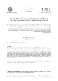 Pdf How Der Sklavenkrieg Became The Gladiators Reflections On Edith Simon S Translation Of Arthur Koestler S Novel