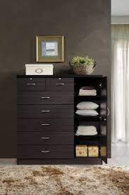 Discover many dresser ideas in this extensive list of 18 different types of dressers and chest of. Hodedah 7 Drawer Dresser With Side Cabinet Equipped With 3 Shelves Chocolate Walmart Com Walmart Com