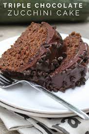 Triple Chocolate Zucchini Cake Recipe Desserts Chocolate Zucchini Cake Cake Recipes