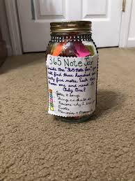 For us, we try to pick one of the 365 daily quotes of encouragement out of the jar as a family. 365 Note Jar This Idea Is Great For Someone Special In Your Life Especially A Boyfriend Girlfriend Or Best Friend It Ma 365 Note Jar Note Jar Goodbye Gifts
