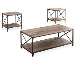 3 Piece Rustic Occasional Tables Big Lots In 2020 Rustic Coffee Table Sets Rustic Coffee Tables Furniture