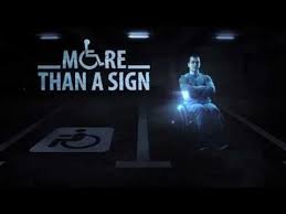 in this mall holograms of disabled people appear if you try to park in their space hologram disabled people disability