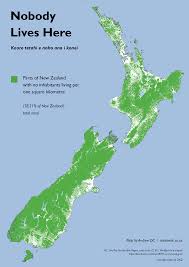 New zealand is one of nearly 200 countries illustrated on our blue ocean laminated map of the world. Nobody Lives Here Uninhabited Areas Of New Zealand The Map Kiwi New Zealand Population Map Of New Zealand Map