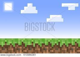 Pixel minecraft style cobblestone block background. Pixel Minecraft Style Vector Photo Free Trial Bigstock