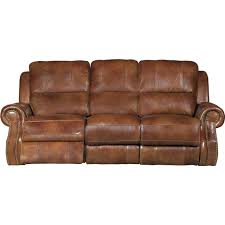 Chestnut Brown Leather Match Manual Dual Reclining Sofa Nailhead Reclining Sofa Brown Living Room Decor Best Leather Sofa