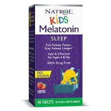 Natrol Kids Melatonin Sleep Support Strawberry Fast Dissolve Tablets
