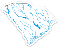 South Carolina State Waterways Sticker 3 5 X 2 82 Hydro High South Carolina Lake Keowee Waterway
