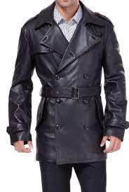Mens Slim Fit Lambskin Leather Belted Trench Coat Fameleathers Leather Jacket Men Leather Jackets Online Jackets Men Fashion