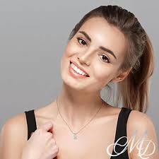 Amazon.com: Moissanite Pendant Necklace 2ct Oval Cut, 18K White Gold-Filled  Vermeil 16 to 20 inch Adjustable Chain Secure Large 10mm Lobster Clasp, D  ...