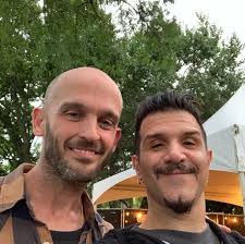 Some pics from @riot_fest , the @vans that I designed ( auctioned off $$$$)  , with Andy @falloutboy , with Zach @riseagainst and me with my version of  a @basilgogos styled self