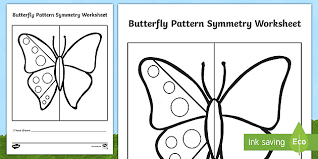 Design your own butterfly coloring sheet. Butterfly Pattern Symmetry Worksheet Science Resource Twinkl