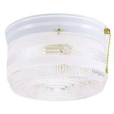 I have a carriage house ii ceiling/light fan by hampton bay. Westinghouse 2 Light Ceiling Fixture White Interior Flush Mount With Pull Chain And White And Clear Glass 6734500 The Home Depot