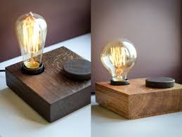 Edison Dimmer Lampe Block279 Fait Main Eco Amicale Lampe A Etsy Retro Light Bulbs Wooden Lamp Lamp