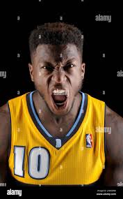 Nate Robinson poses for a portrait during Denver Nuggets NBA basketball  media day