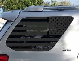 Back Glass Matte Black American Flag Window Decal 2 Pack American Flag Decal Set For Toyota 4runner Windows 4runner American Flag Decal Toyota 4runner