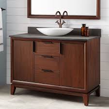 48 Talyn Mahogany Vessel Sink Vanity Light Walnut Bathroom Vanities Bathroom Vessel Sink Vanity Vanity Sink Vanity