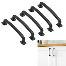 Maybe you would like to learn more about one of these? 5 Pack Matte Flat Black Cabinet Hardware Modern Farmhouse Kitchen Bath Cupboard Drawer Door Pull 5 Hole Center Greydock Com