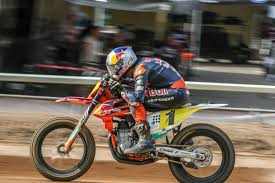 Race track in pomona, california. Tough Night For Red Bull Ktm At Penultimate Round Of American Flat Track Championship Ktm Press Center