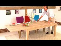 This dining room table and dining chairs feature a linen white finish. 30 Amazing Extending And Folding Tables Video