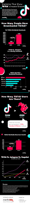 Tiktok Users Stats Showing The App S Unbelievable Growth Infographic In 2020 Social Media Infographic Infographic Facebook Strategy