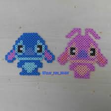 Stitch And Angel Hama Baeads By What The Beads Perler Bead Art Stitch And Angel Perler Bead Patterns