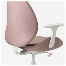 Hattefjall Office Chair With Armrests Gunnared Light Brown Pink White Oversized Chair Living Room Chair Upholstered Swivel Chairs