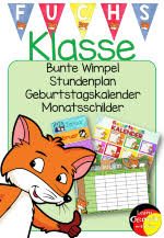Klassendeko Fur Eine Fuchsklasse Unterrichtsmaterial Im Fach Fachubergreifendes Erste Klasse Unterrichtsmaterial Fuchs
