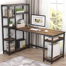 Free delivery over £40 to most of the uk ✓ great selection ✓ build the perfect work space with a computer desk. 67 Reversible Large Computer Desk With 9 Storage Shelves Overstock 31514286