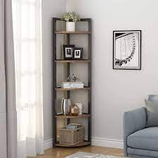 Fortunately, we can work around the problem by using corner storage. Little Tree 5 Tier Corner Shelf Rustic Corner Storage Rack Plant Stand Small Bookshelf For Living Room Home Office Kitchen Small Space Walmart Com Walmart Com