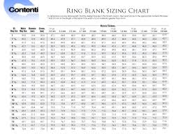 Ring Blank Sizing Chart Pdf Jewelry Tools Jewelry