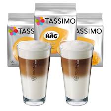 Jetzt einen unserer 16 tassimo gutscheine einlösen! Tassimo Cafe Hag Crema Entkoffeiniert Geschenkset Mit Glas 5 Tlg Kaffeekapsel Koffeinfreier Kaffee Rostkaffee T Discs
