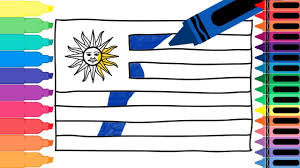 How To Draw Uruguay Flag Drawing The Uruguayan Flag Coloring Pages For Kids Tanimated Toys Youtube