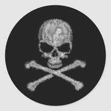 Surprised patrick sticker by memebubble. Cool Black Skull And Crossbones Stickers Zazzle Com