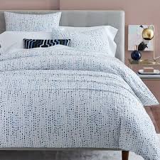 Ribbon Stripe Duvet Cover Shams White Linen Bedding Blue Duvet Cover Luxury Duvet Covers