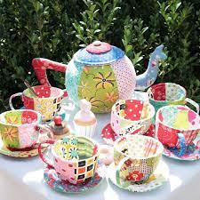 Tea Set Sewing Pattern Tea Set Pattern Tea Set Pdf Fabric Etsy Upcycle Fabric Fabric Scraps Kids Tea Set