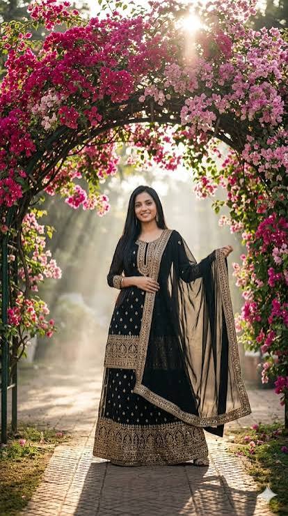 Traditional Ethnic Aesthetic — Floral Arch Ethnic Elegance
